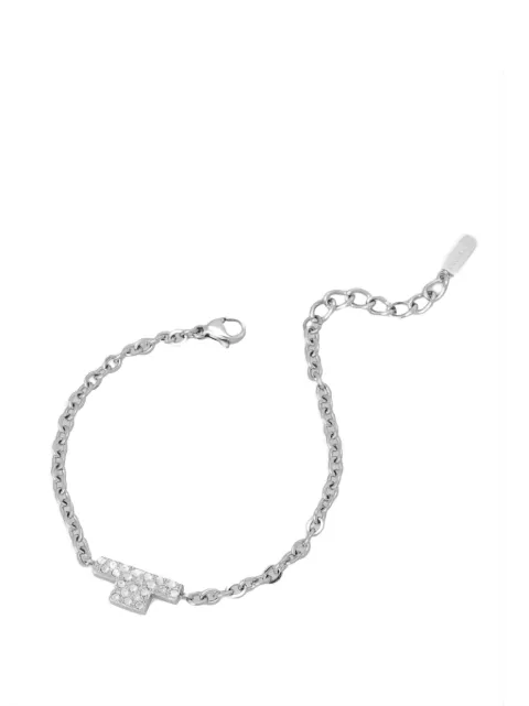 Trussardi pulsera con logo en pavé