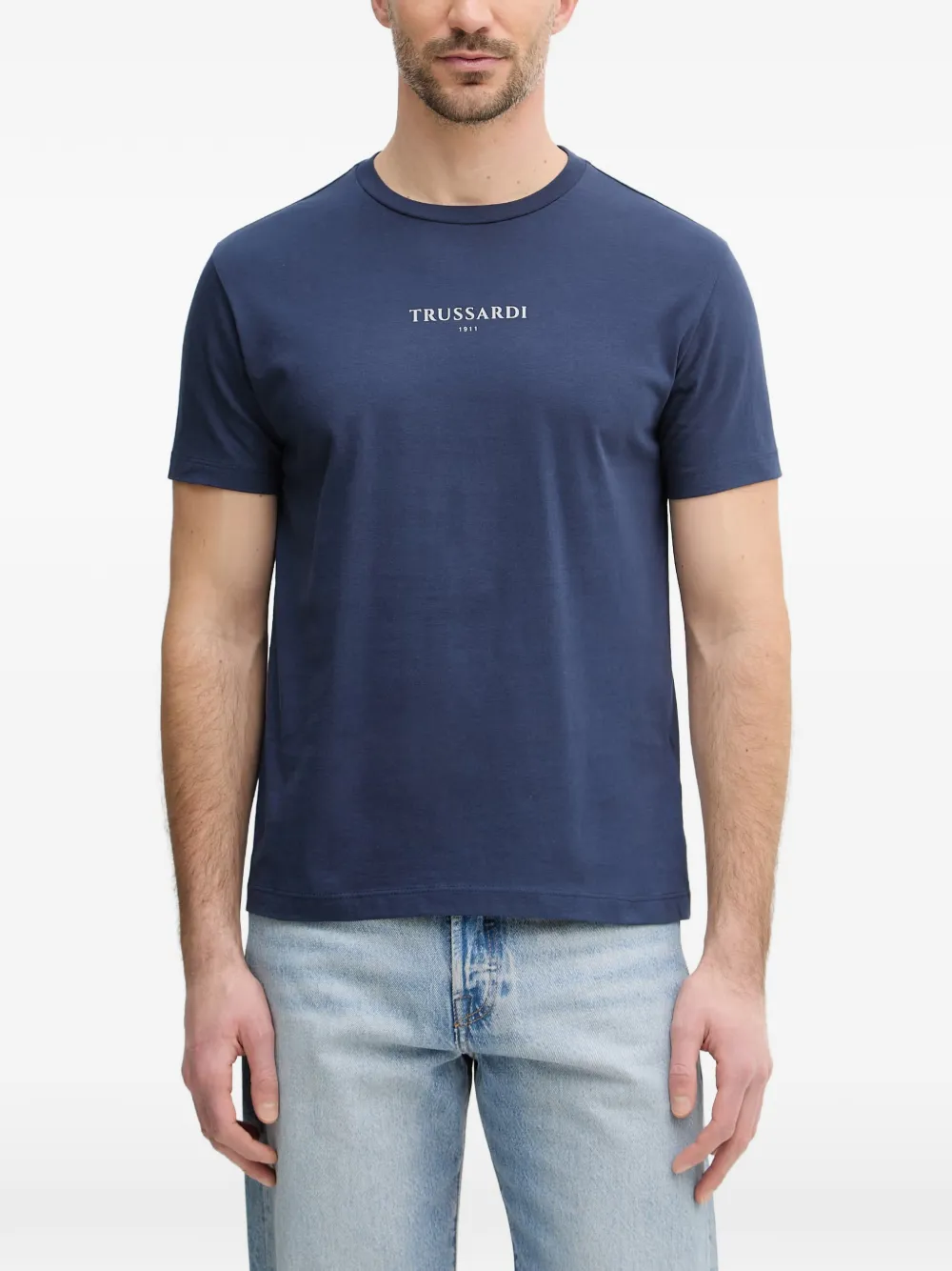 Trussardi logo-print short-sleeve T-shirt - Blu