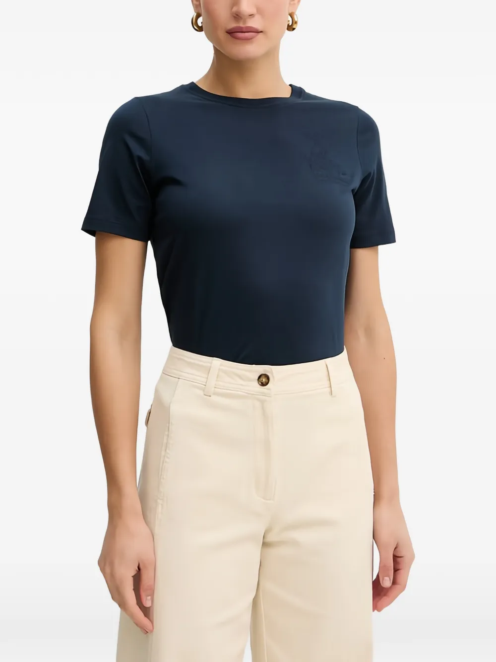 Trussardi embroidered T-shirt - Blu