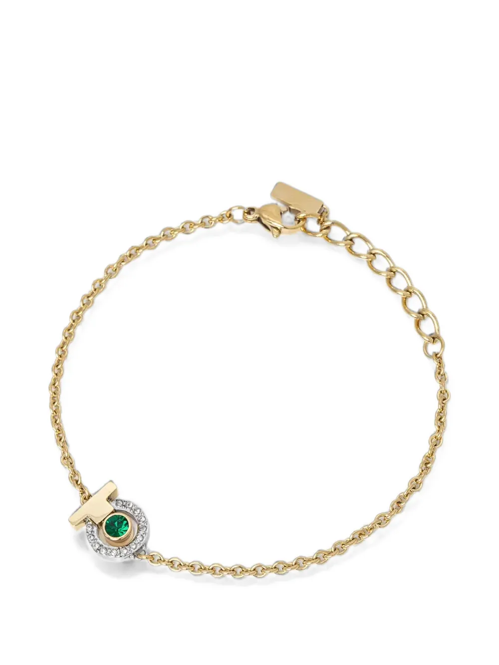 Trussardi Bracciale a catena con logo T - Oro