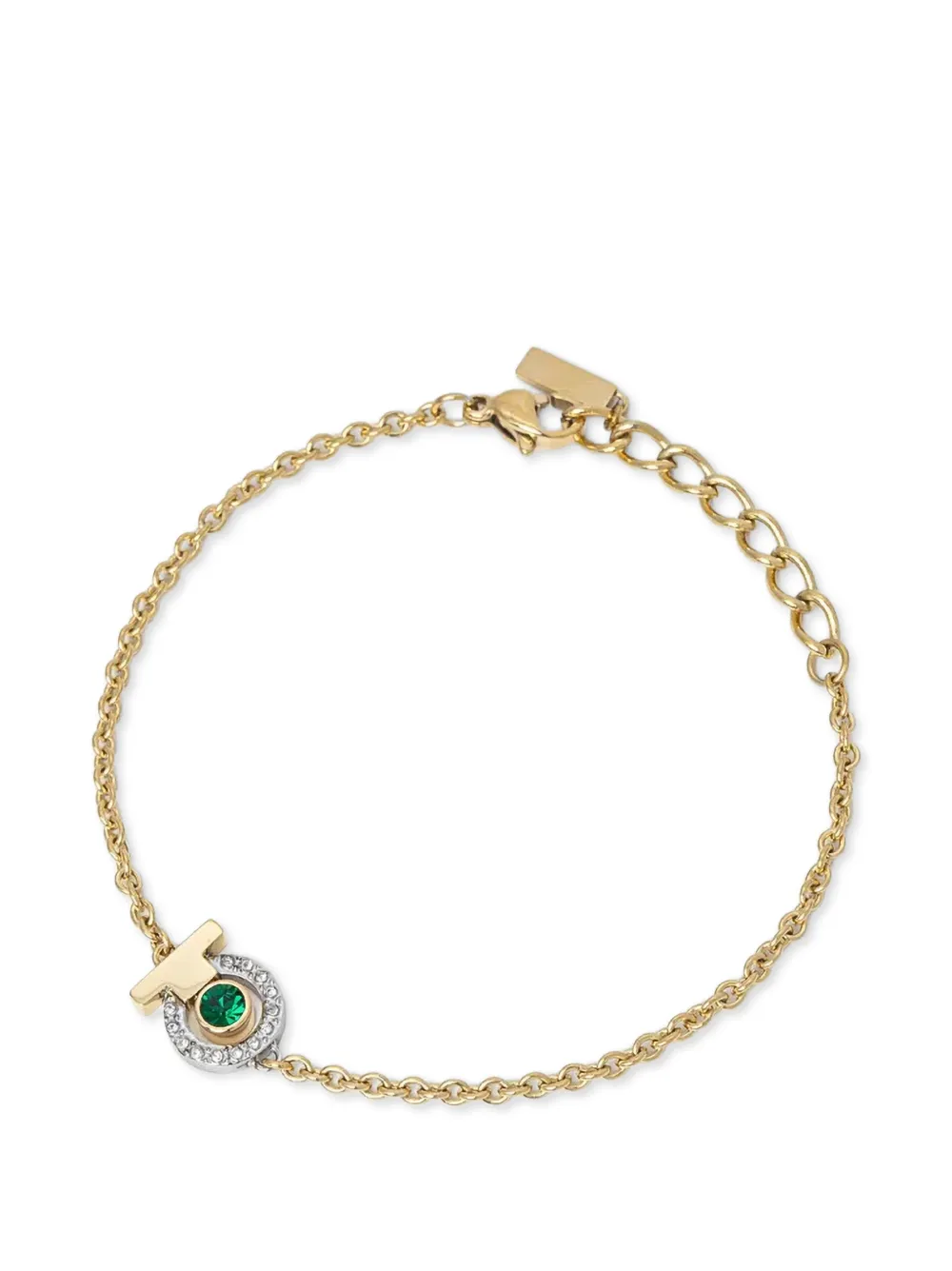 Trussardi Bracciale a catena con logo T - Oro