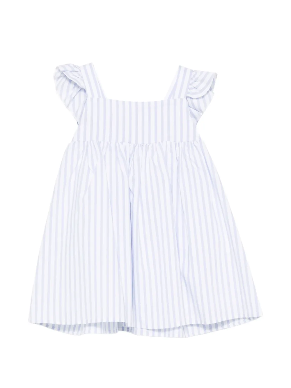 Miss Grant Kids bow-detail ruffled dress - Blu