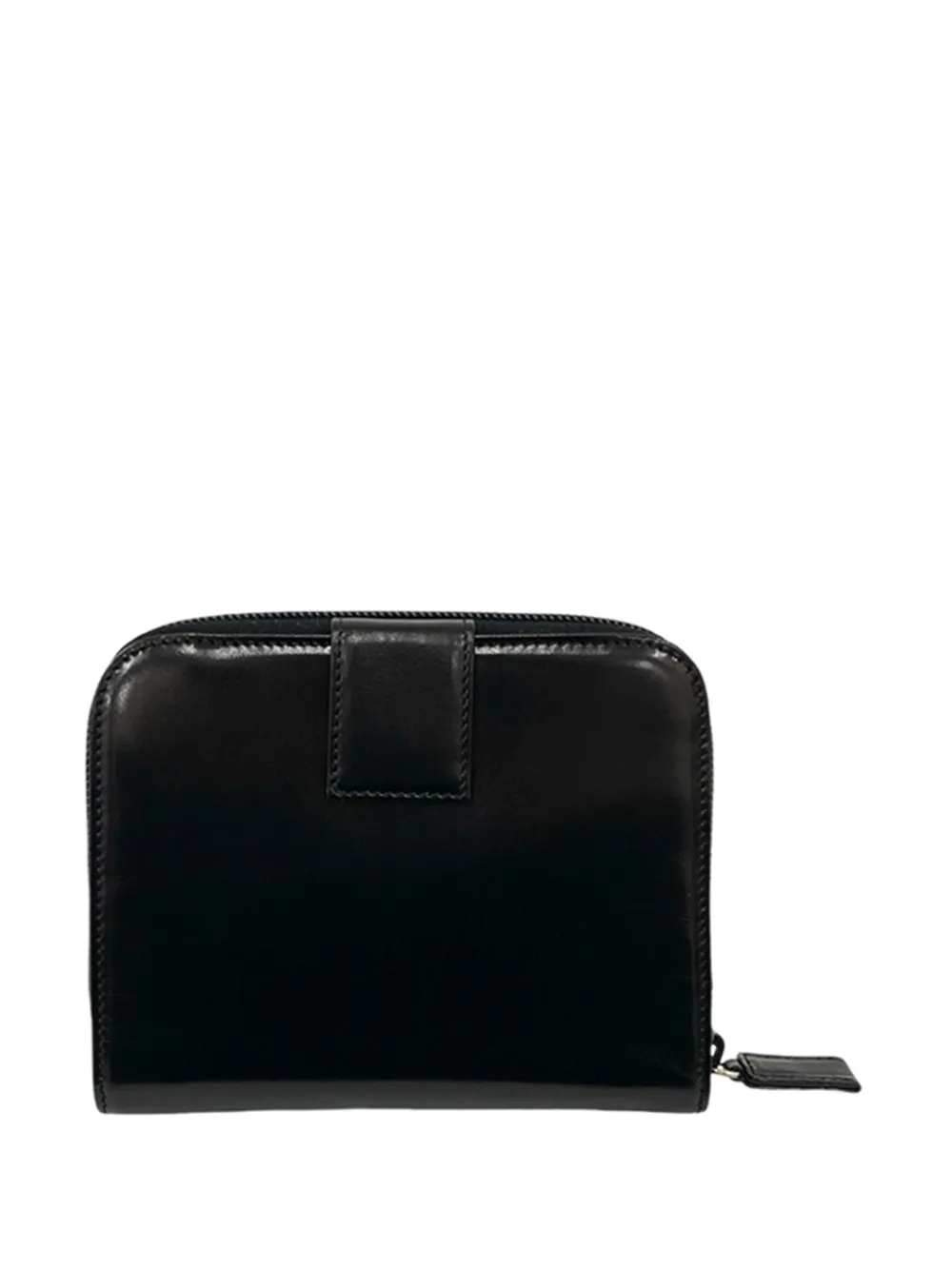  Prada Pre-owned 2000-2025 Calfskin Compact Zip Around Wallet Small Wallets - Black 