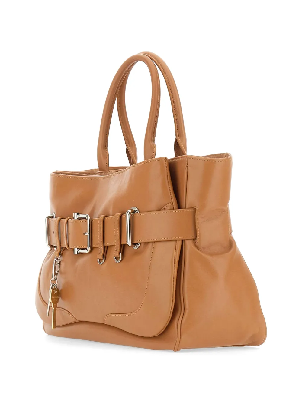  Osoi Tote Brocle Leather Bag - Brown 
