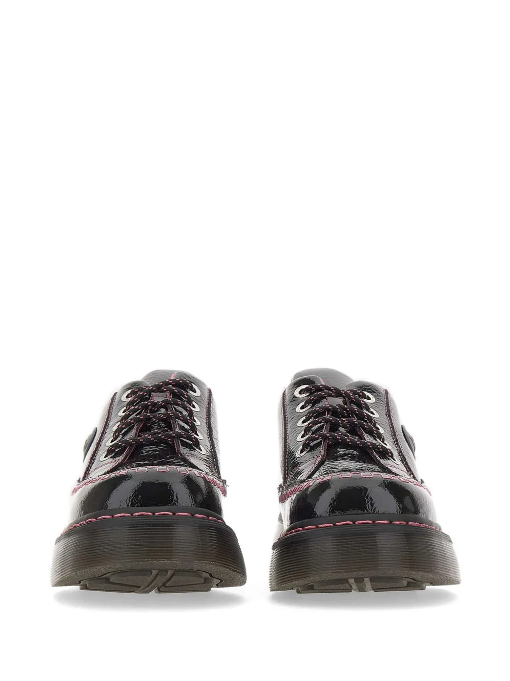 Dr. Martens Buzz 5-Eye sneakers met roze stiksel Zwart