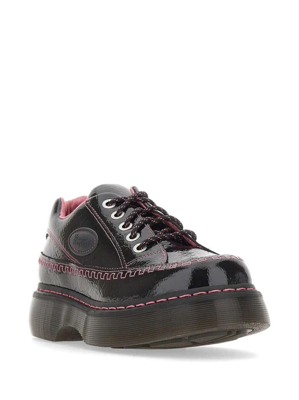 Dr. Martens Buzz 5-Eye sneakers met roze stiksel Zwart