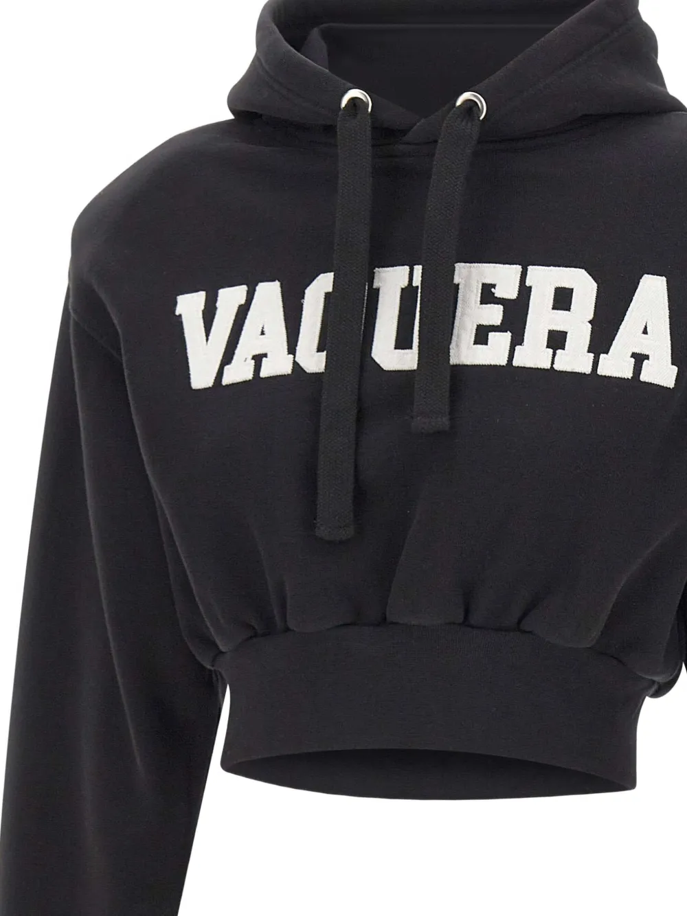 Vaquera Hoodie met schoudervulling en logoprint Zwart