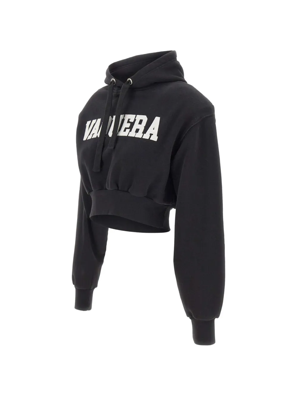 Vaquera Hoodie met schoudervulling en logoprint Zwart