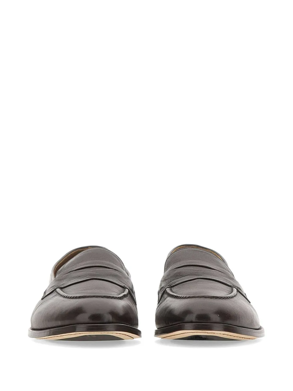 Alexander Hotto Leren loafers Bruin