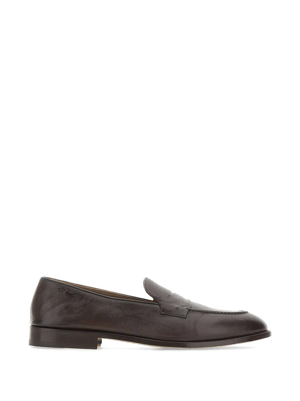 Alexander Hotto penny leather loafers - Braun