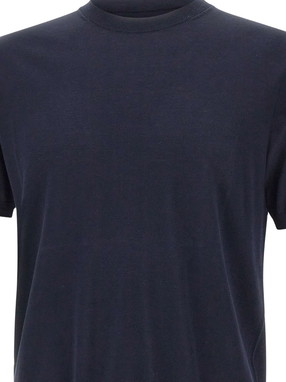 Kangra Geribbelde trui met korte mouwen Blauw