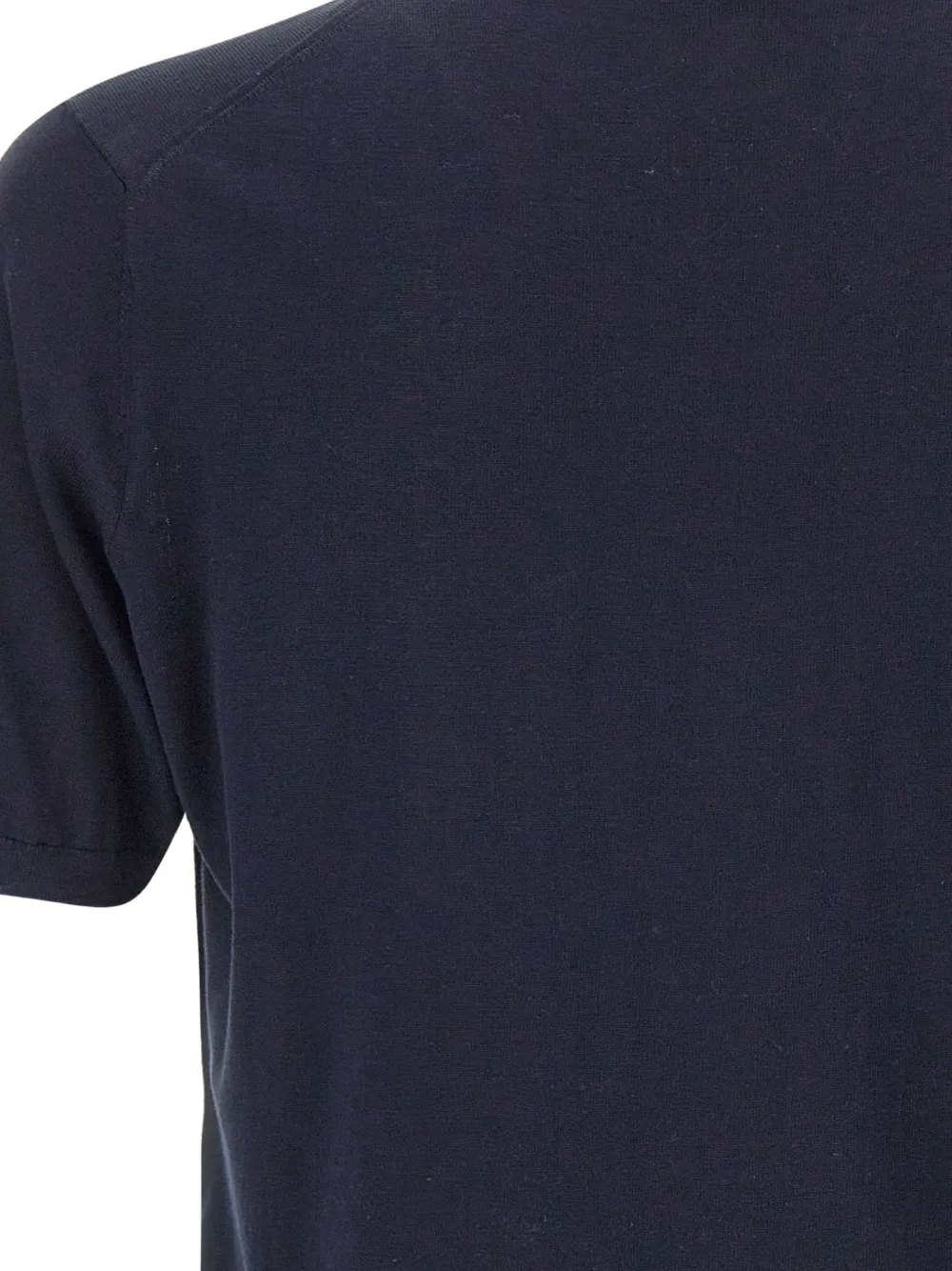 Kangra Geribbelde trui met korte mouwen Blauw