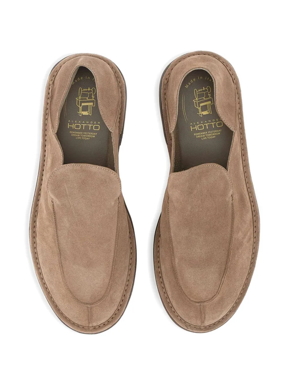 Alexander Hotto foldable-heel suede loafers Beige