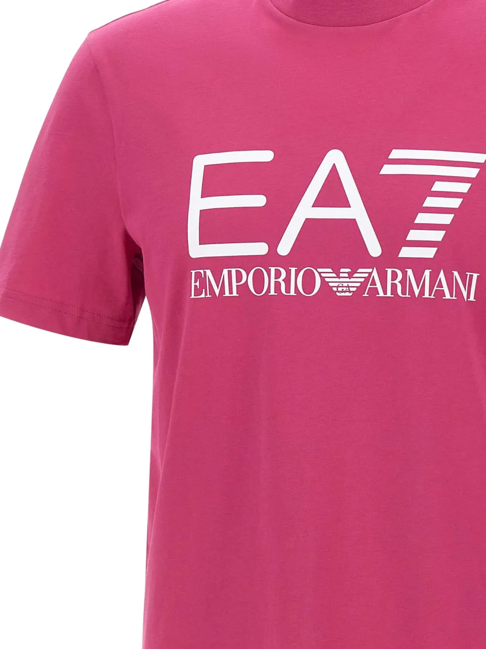 Ea7 Emporio Armani T-shirt met logoprint Roze
