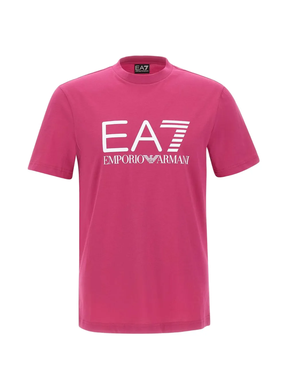 Ea7 Emporio Armani logo print crew neck T-shirt - Rosa