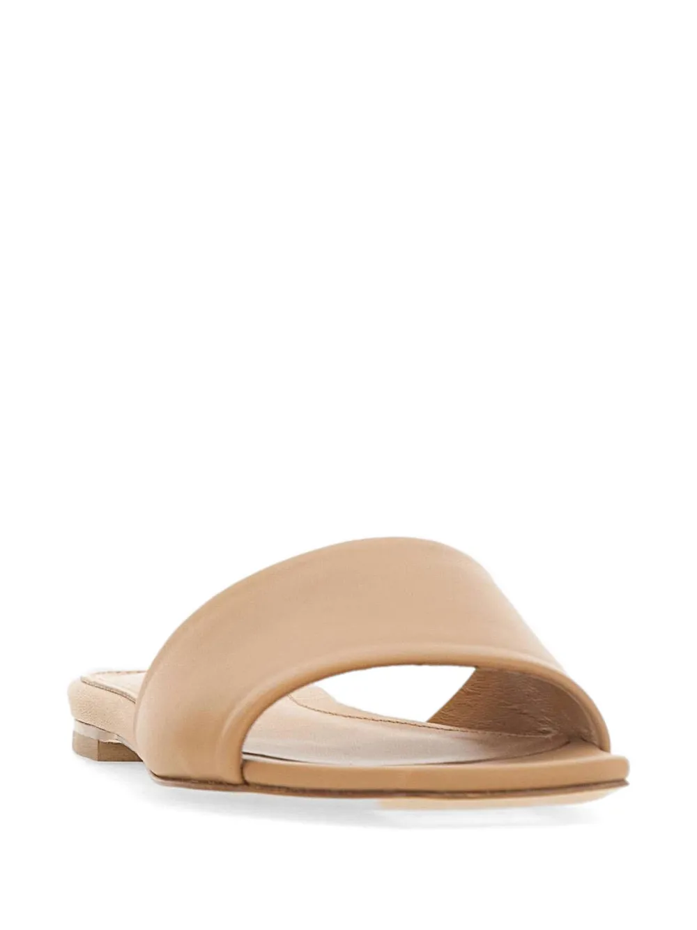 Aeyde Anna square toe strap sandals Beige