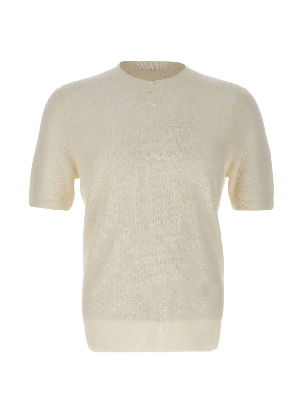 Gran Sasso woven-ddesign short sleeve sweatshirt - Toni neutri