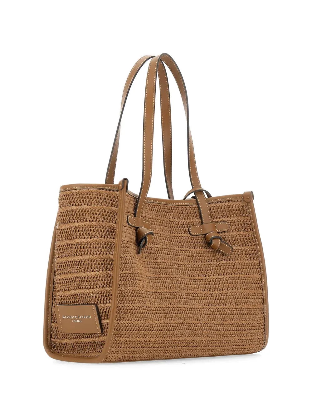  Marcella Club Marcella Woven Straw Shoulder Bag - Brown 