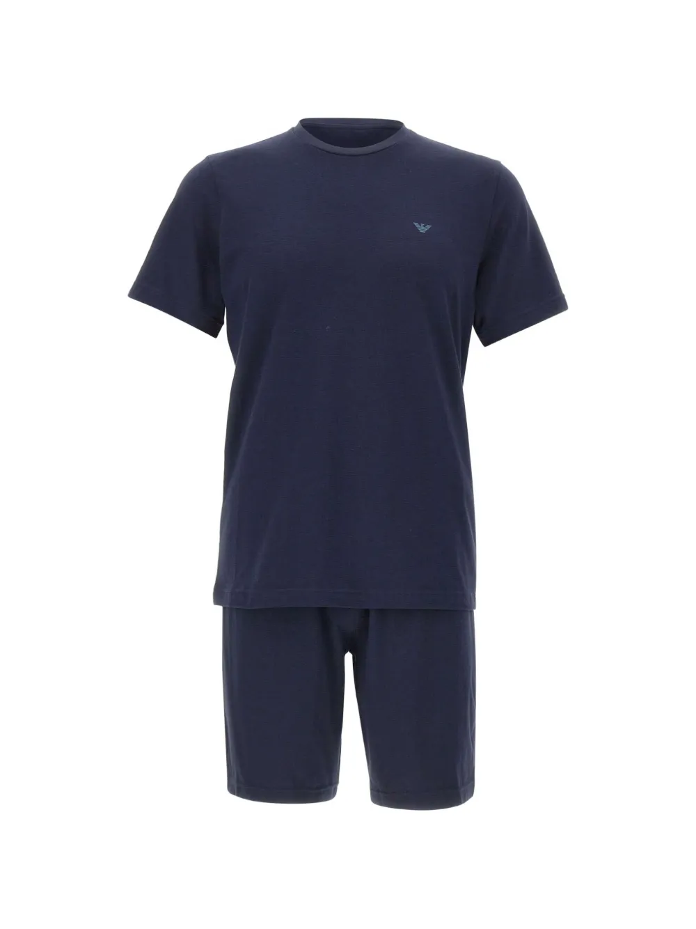 Emporio Armani eagle-logo T-shirt pyjama set - Blau
