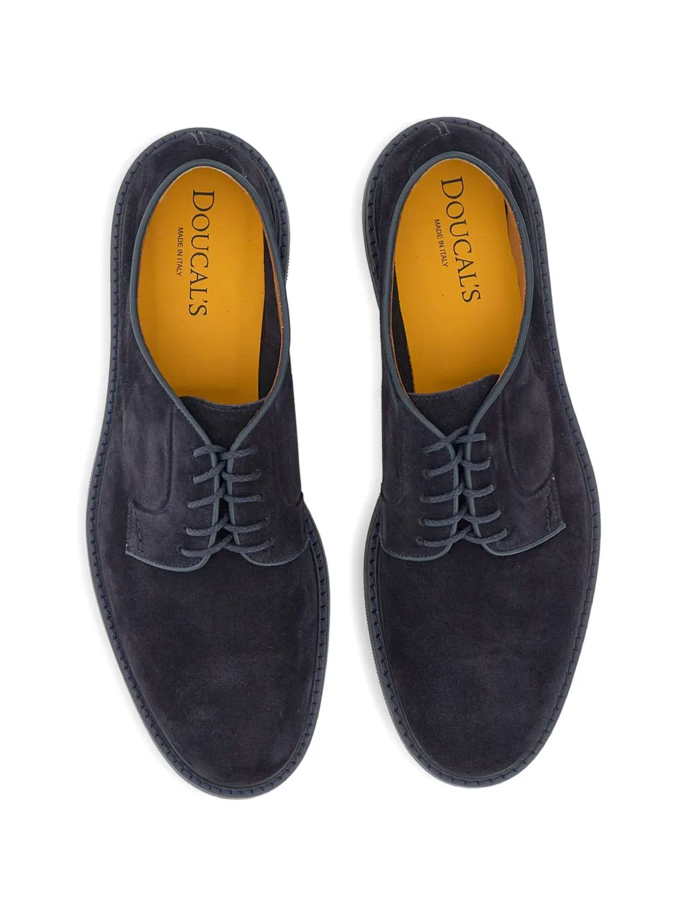 Doucal's suede lace-up shoes Blauw
