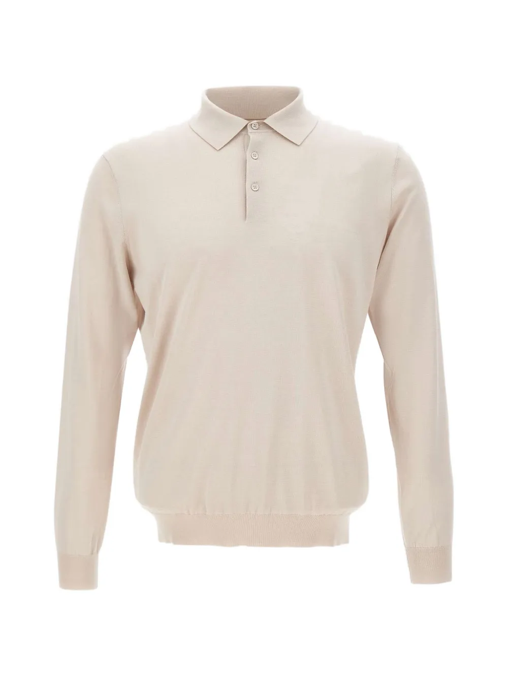 Kangra long-sleeve ribbed polo - Nude