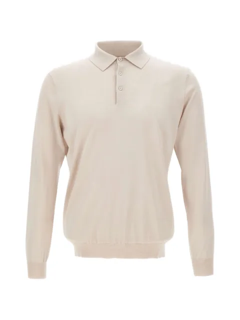 Kangra playera tipo polo de canalé manga larga