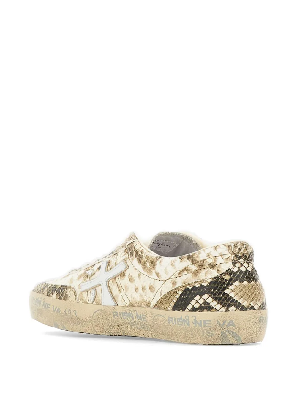 Premiata crocodile-effect sneakers Beige