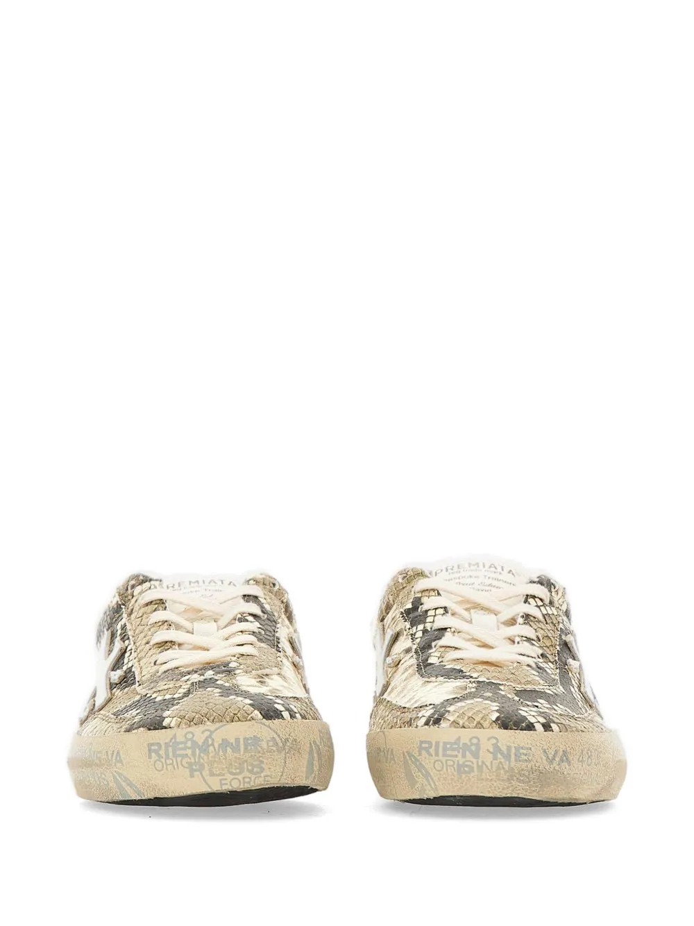 Premiata crocodile-effect sneakers Beige