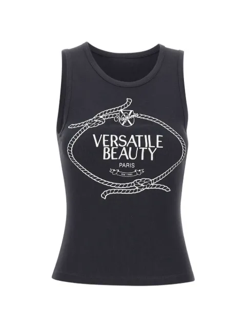 Vaquera top con logo estampado