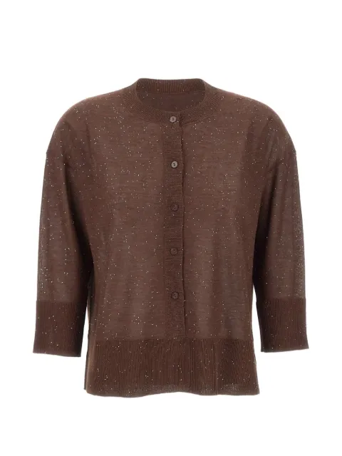 Kangra sequin-embellished buttoned cardigan