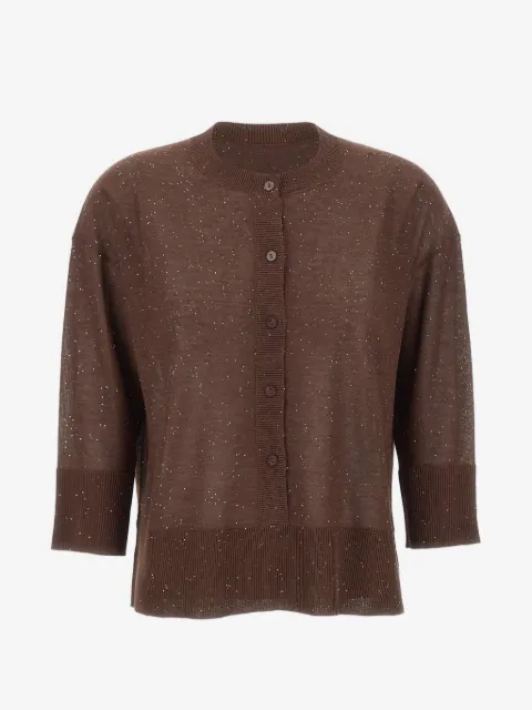 Kangra cardigan boutoné à sequins