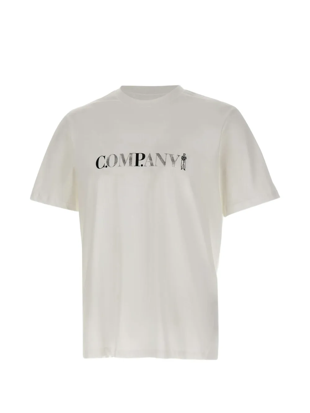 C.P. Company Jersey 30/1 printed-logo cotton T-shirt - Bianco