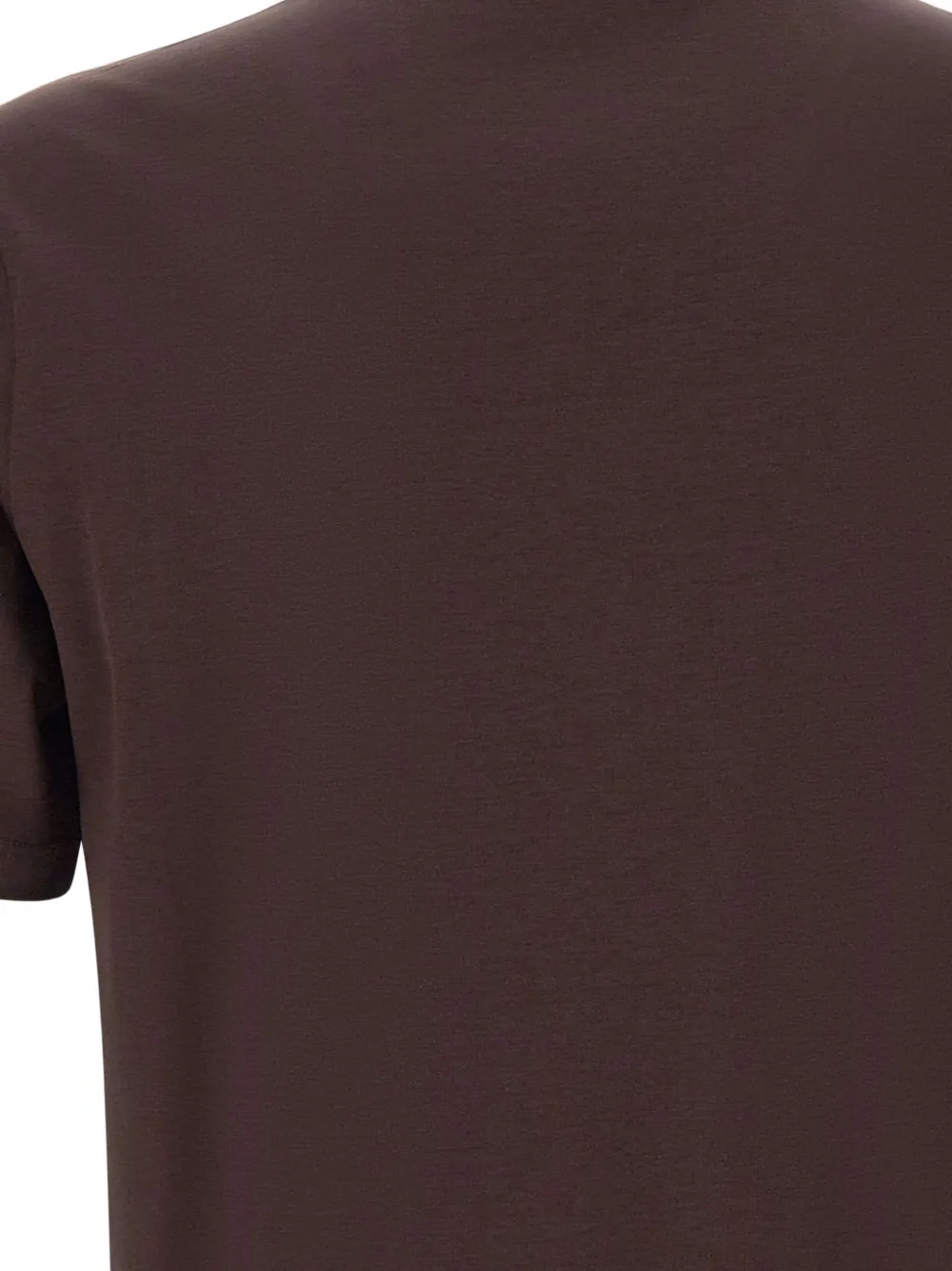 Kangra T-shirt met ronde hals Bruin