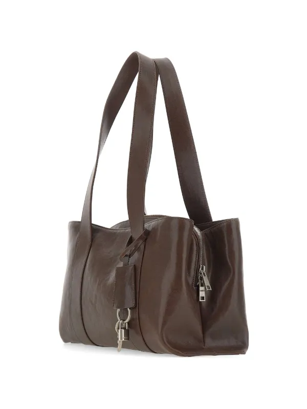 Osoi Shell Duffel Leather Shoulder Bag | Brown | FARFETCH