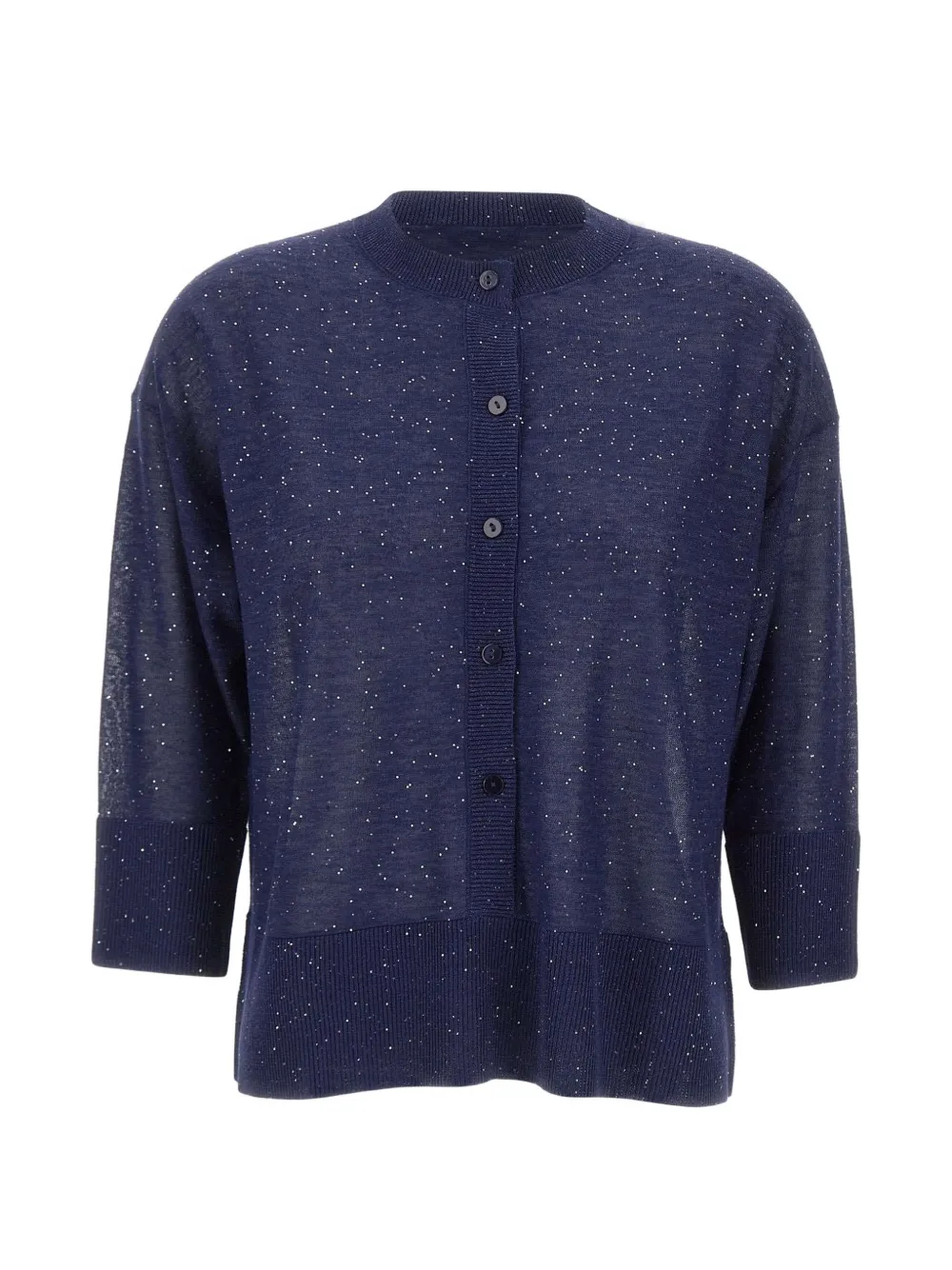 Kangra sequin-embellishment button-down cardigan - Blue