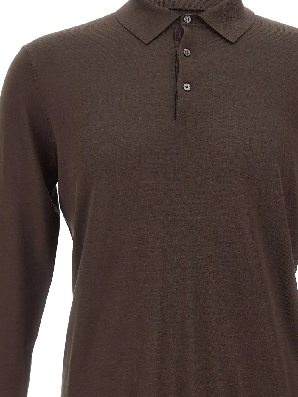 Kangra Zijden poloshirt Bruin