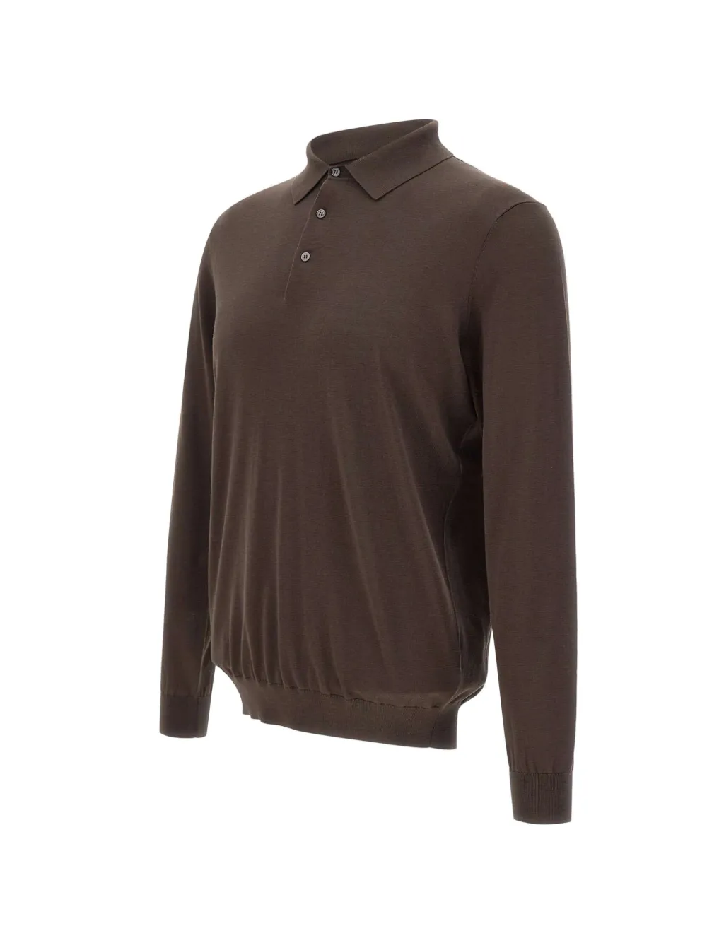 Kangra Zijden poloshirt Bruin
