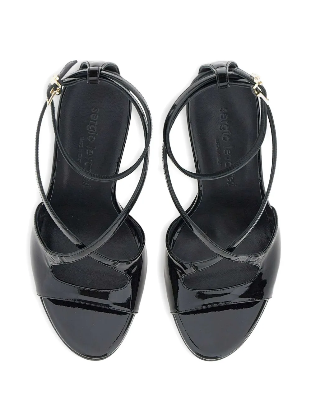 Sergio Levantesi Rebel6 sandalen met gekruiste bandjes Zwart