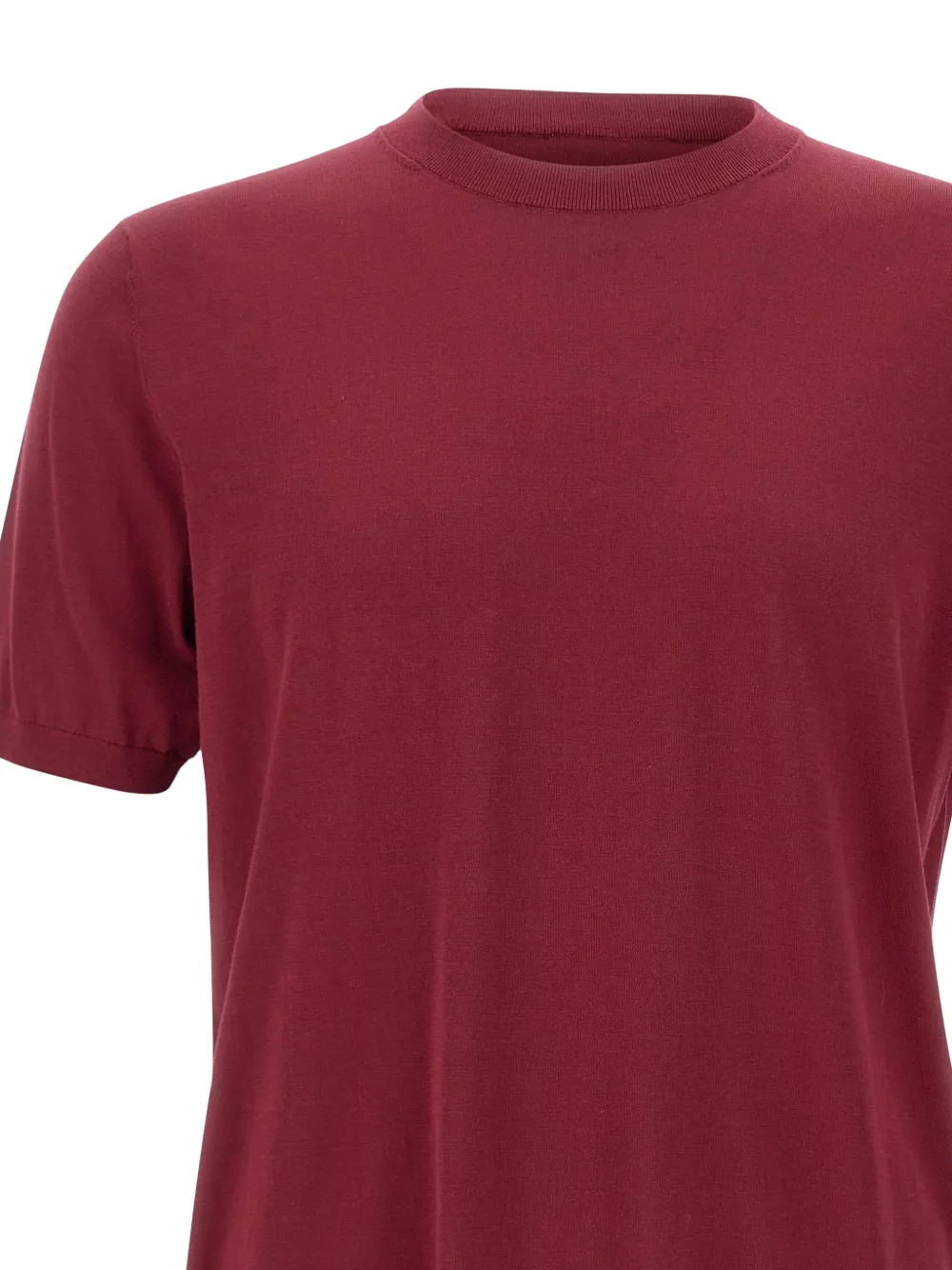 Kangra Geribbeld T-shirt Rood