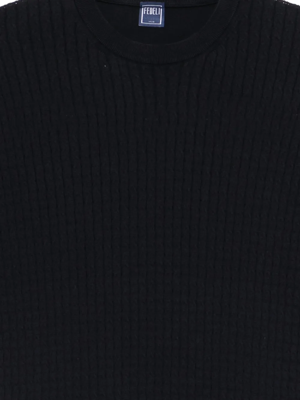 Fedeli T-shirt met ronde hals Blauw