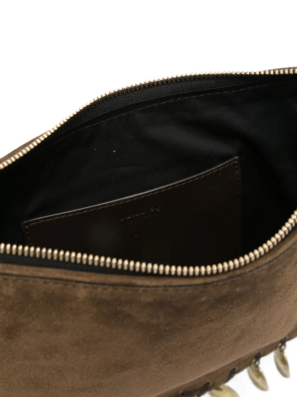 ISABEL MARANT Oskan suède crossbodytas met munt Bruin