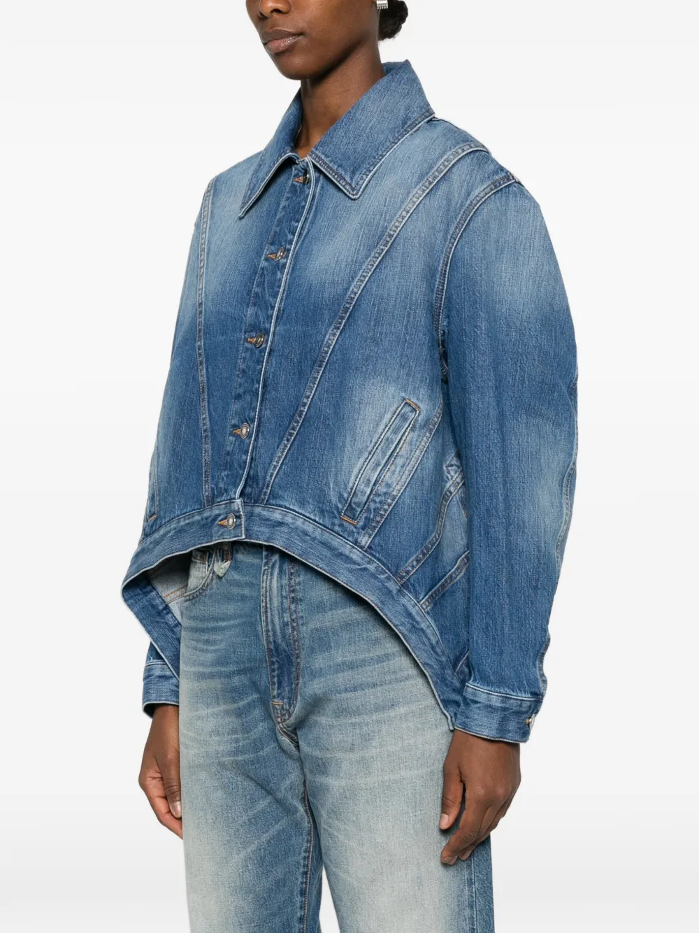  Givenchy Chaqueta Vaquera Con Botones - Azul 