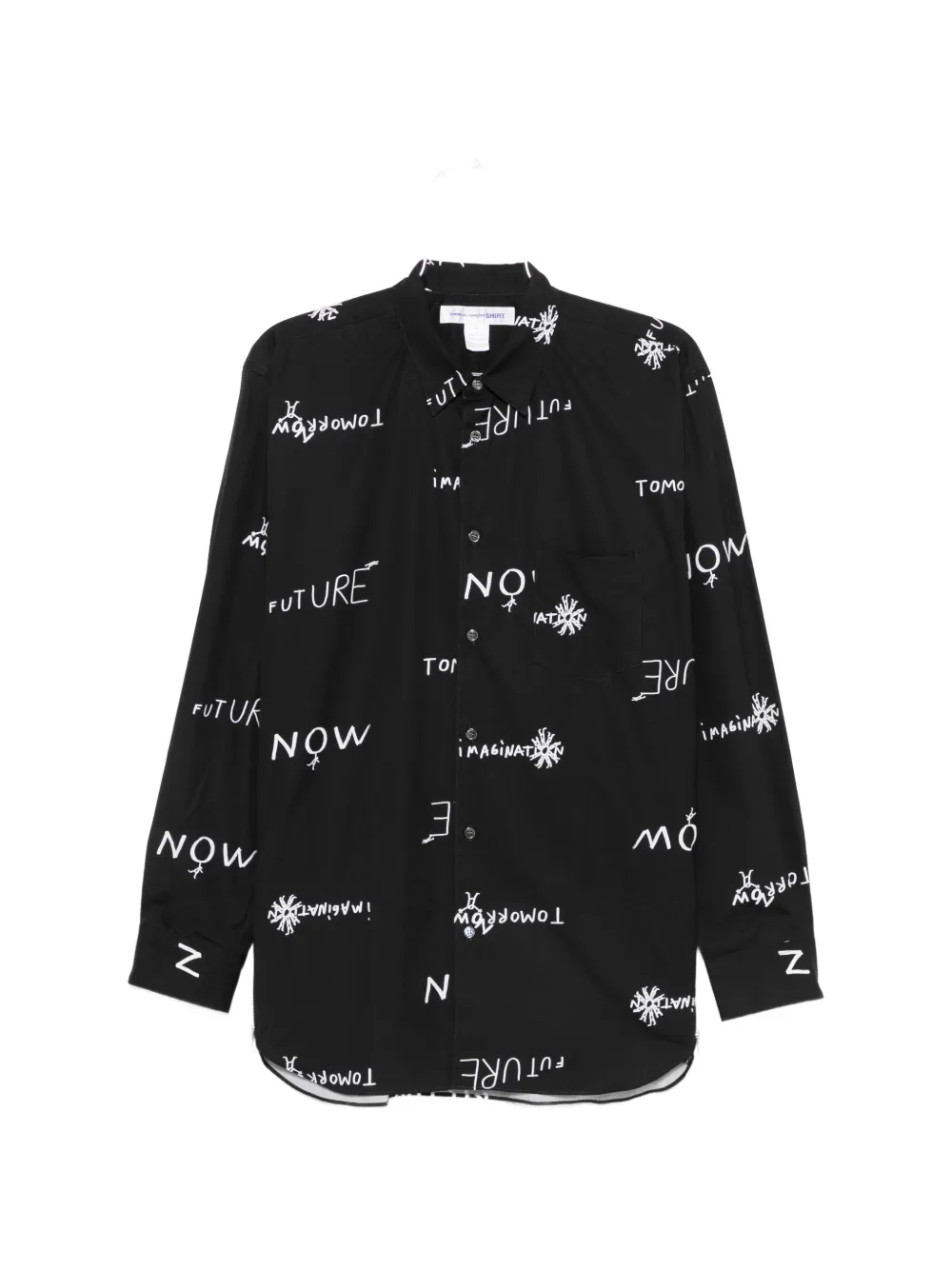 Comme Des Garçons Shirt text-print shirt - Black