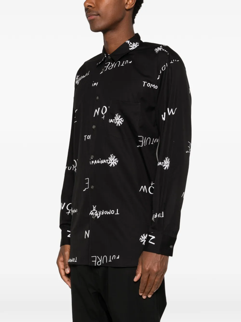 Comme Des Garçons Shirt T-shirt met print Zwart
