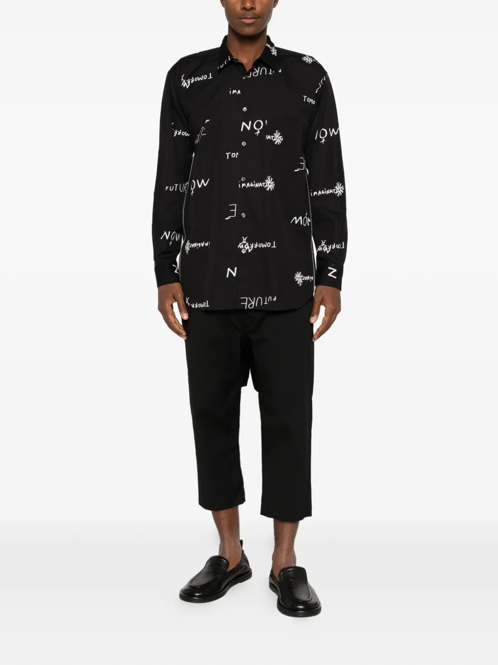 Comme Des Garçons Shirt T-shirt met print Zwart