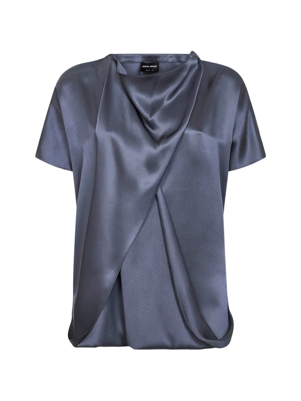 Giorgio Armani draped asymmetric top - Blu