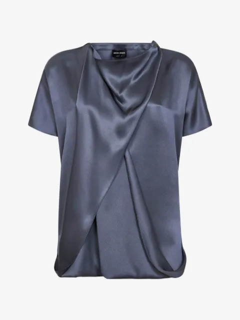 Giorgio Armani draped asymmetric top