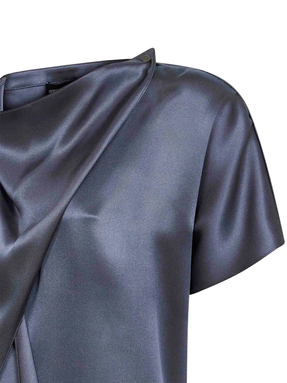  Giorgio Armani Draped Asymmetric Top - Blue 