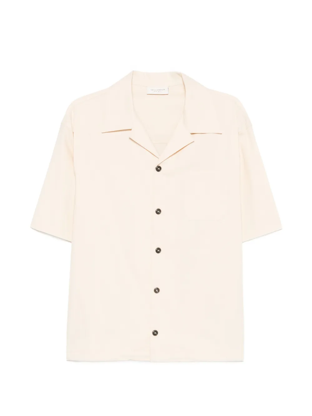 YES LONDON camp-collar short-sleeve shirt - Toni neutri