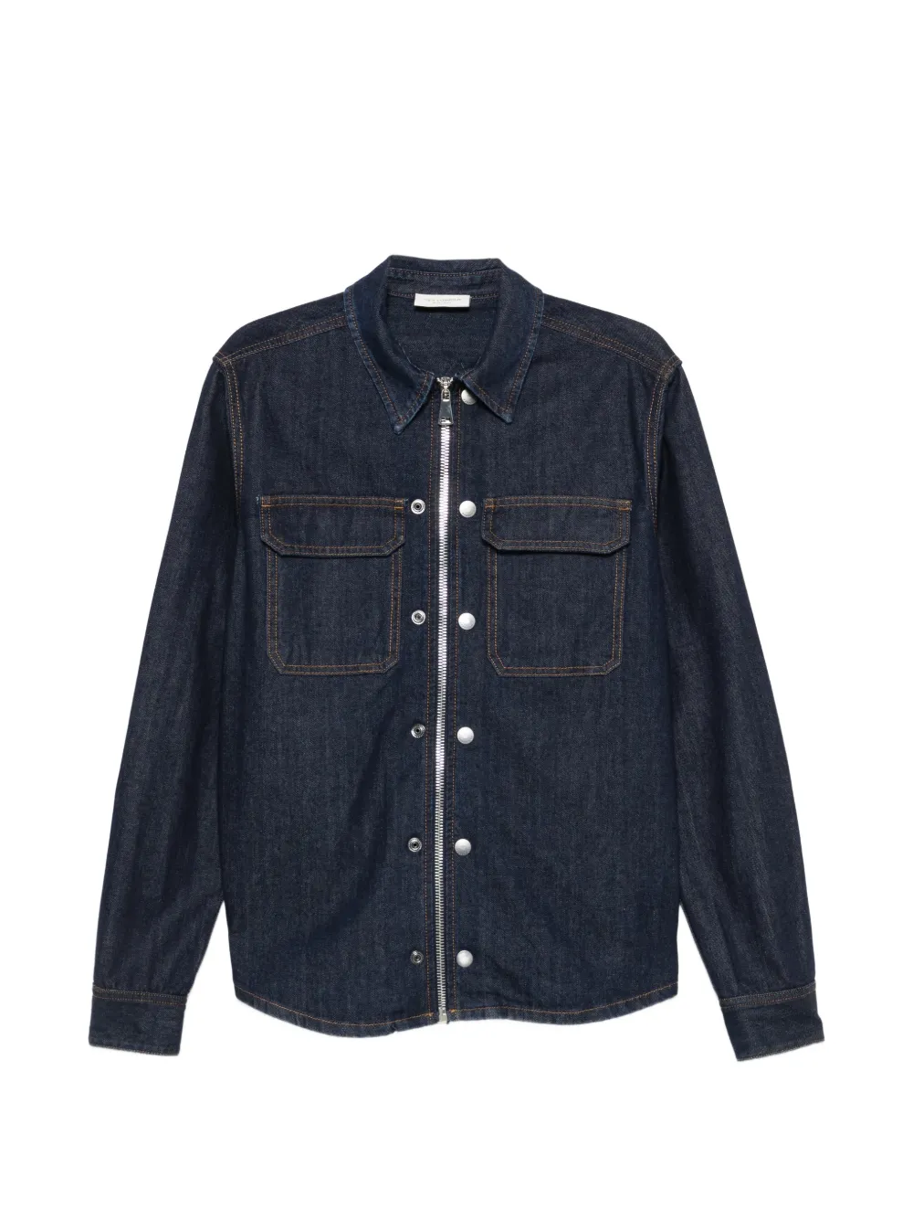 YES LONDON zip-up denim shirt - Blau
